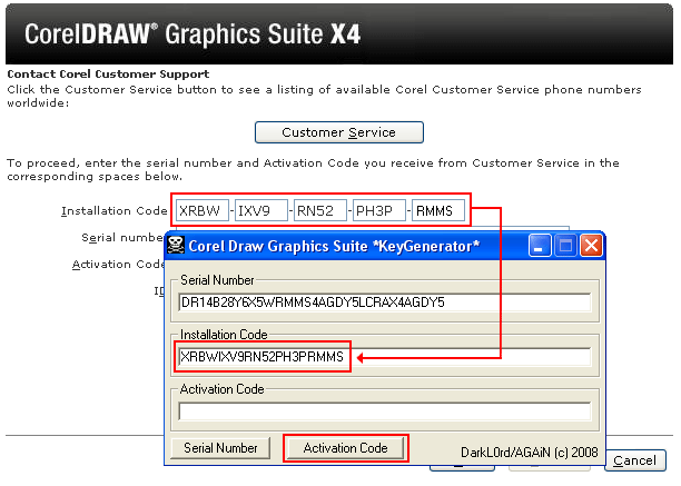 Coreldraw graphics suite x4 serial number and activation code
